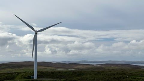 Burradale Wind Farm, high above Tingwall Valley