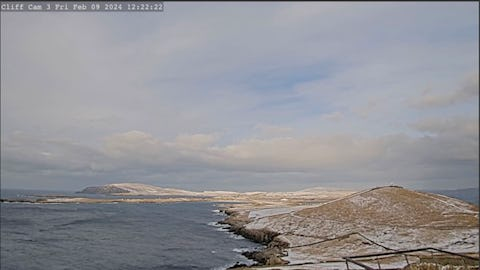 Cliff Cam 3 wide-sky view over Sumburgh Head